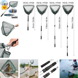 Rede de pesca dobrável com alça telescópica antiderrapante, rede de pouso para crianças, adultos em água salgada e água doce - Image 2