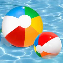 Bola de praia colorida inflável, festa na piscina, jogo aquático, esportes de praia, brinquedos divertidos para crianças, 3 peças - Image 5