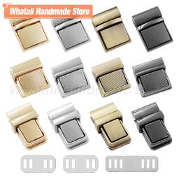 1pc Metal Square Push Lock Turn Pressionado Bloqueio Fecho Fivela para Couro Craft Bolsa Bolsa DIY Hardware Acessórios - Image 1
