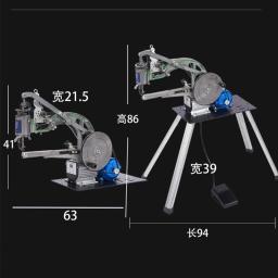Máquina de costura elétrica e mão-manivela sapato máquina de costura desktop couro reparação e máquina de costura velocidade ajustável sem moldura de ferro - Image 2