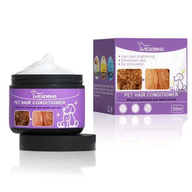 Condicionador para Cães e Gatos: Creme Desembaraçante para Cabelos Macios e Limpinhos - 50ml