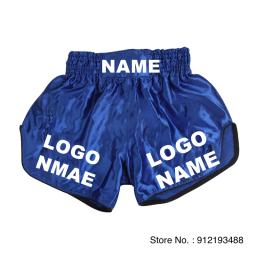 Shorts de Boxe com logotipo personalizado para homens e mulheres, roupas de artes marciais, calças Kickboxing Muay Thai, luta personalizada, ginásio, crianças, menino, menina - Image 4