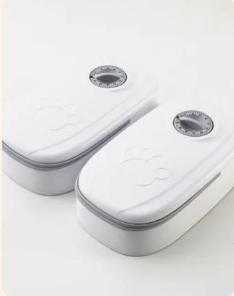 Alimentador Automático Inteligente com Dispensador para Gatos e Cães, Tigela de Aço Inoxidável e Temporizador para Alimentação Programada