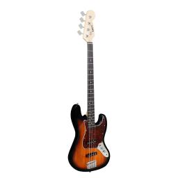 Guitarra baixa elétrica com sintonizador, Sunset Black, 4 cordas, 20 traste, Capo Stand Strap, acessórios - Image 2