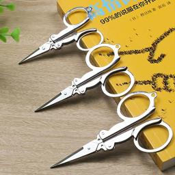 Tesoura dobrável de aço inoxidável portátil estudante artesanal artesanato tesoura papelaria escritório diy material escolar - Image 2
