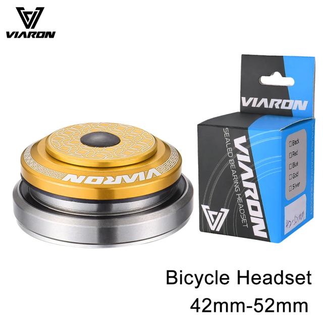 VIARON Bearing Headset MTB Liga de Alumínio CNC Rolamentos Selados 41.8mm 52mm 1 1/8"-1/2"