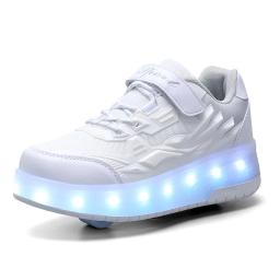 Sapatos de skate para crianças, deformação Parkour, tênis deformáveis, 2 rodas, esporte ao ar livre, deformação infantil, presente para meninos e meninas - Image 2