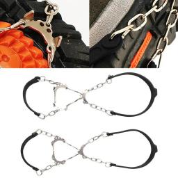 Ao ar livre gelo gripper neve antiderrapante escalada crampons grampos garras de corrente apertos botas sapato capa para s caminhadas inverno - Image 4