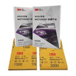 10/20/50/100/200 pces genuine 3m401q beauty lixa p2000 malha p1500 fino reparação carro pintura polimento areia de água p1000 p1200 - Image 1