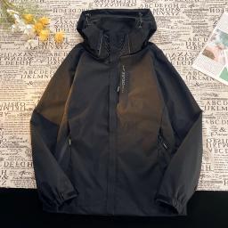 Casaco impermeável e à prova de vento para homens, casaco para escalada, camping, chuva, roupas grandes, quebra-vento masculino, outono, primavera - Image 5