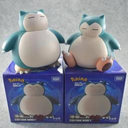 Pokémon Snorlax Money Box para crianças, figura em pé, sentado, brinquedo adorável, colecionáveis, presente de aniversário, 2 pose - Image 1