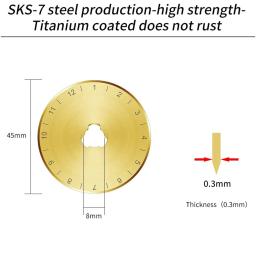 Lâminas de corte rotativas de titânio SKS-7 45mm lâminas de substituição com estojo de armazenamento para acolchoar scrapbooking diy costura arte artesanato - Image 2