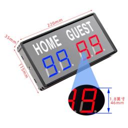 Portátil Mini Placar Eletrônico, 1.8 ", Display Digital LED, Controle Remoto, Fit para Basquete, Voleibol, Tênis, Boxe, Jogo - Image 5