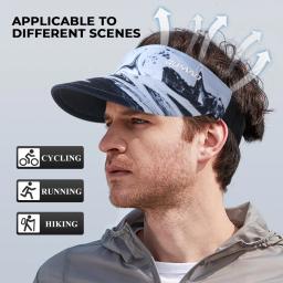 Men's Absorbent Breathable Headband Sports, Outdoor Running Hat, Caminhada, Tênis, Golf, Praia, Proteção solar, Visor Caps, Vazio Top, Verão - Image 2