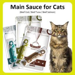 Pet Snacks para comida úmida, Bacalhau atum salmão carne gatinhos, Suplemento Proteína DHA, Make Hair, Suave Beautiful Pet Food, 13g x 8Pcs - Image 6