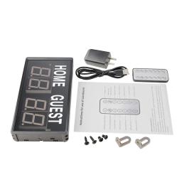 Portátil Mini Placar Eletrônico, 1.8 ", Display Digital LED, Controle Remoto, Fit para Basquete, Voleibol, Tênis, Boxe, Jogo - Image 6