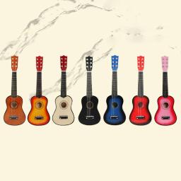 Guitarra Acústica Basswood com Cordas Pick, Mini Ukulele Acessórios, Presentes de Instrumento Musical, 6 Cordas, 25" - Image 2