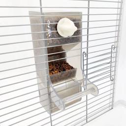 Alimentador automático de grande capacidade com suporte, alimentação de alimentos de plástico, papagaio pet food tigelas pássaros suprimentos proteção contra respingos - Image 3