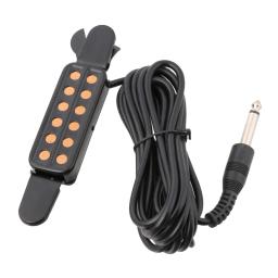 Guitarra acústica Pickup com nenhuma perfuração, transdutor acústico, amplificador, fácil instalação, música, folk, profissional - Image 5