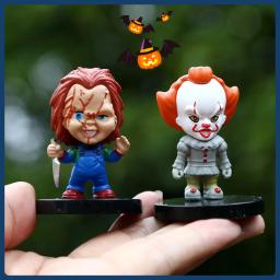 -.-10pcs filme de terror palhaço figura de ação brinquedos modelo pvc presente de halloween estatueta de vinil boneca presente - Image 4