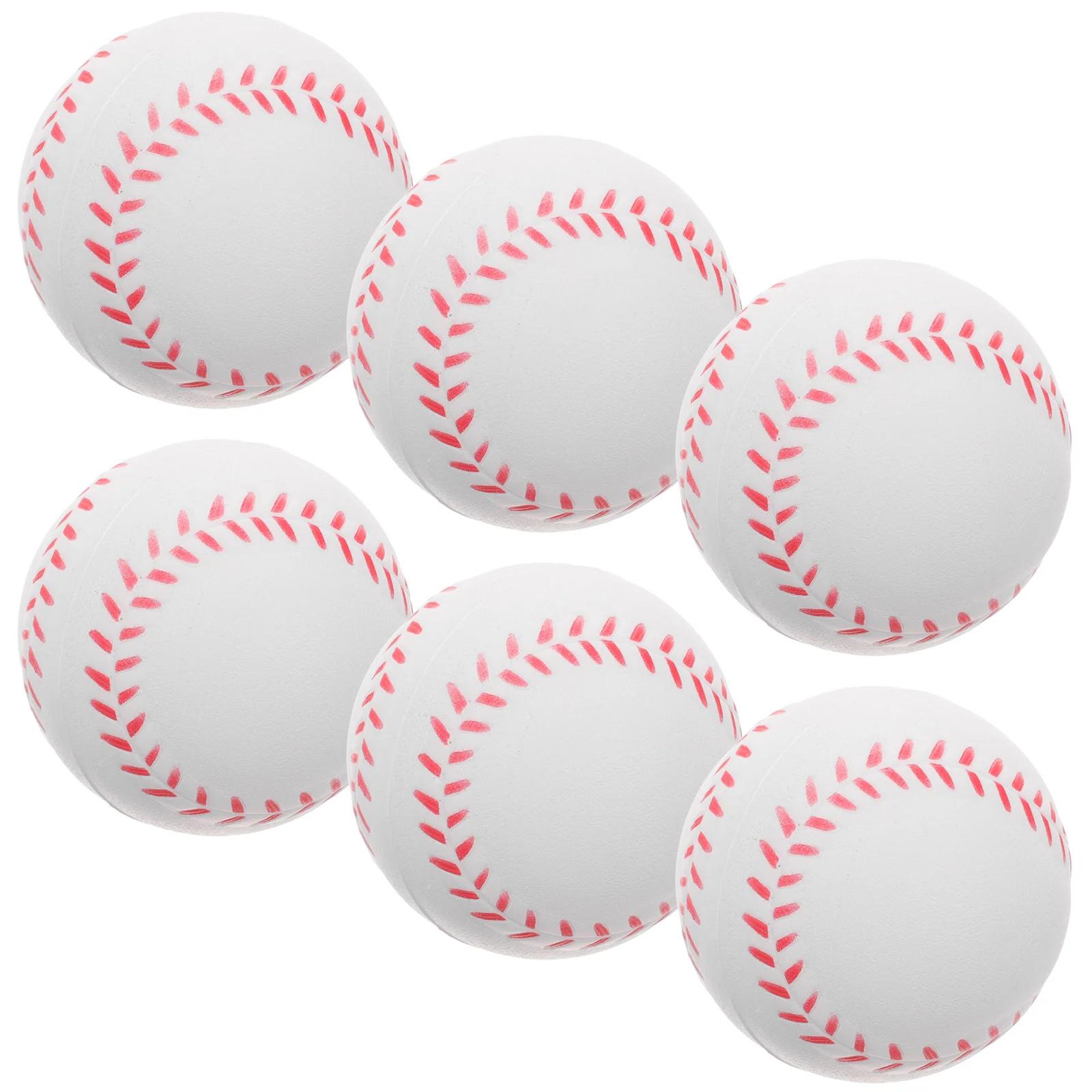 6 pçs pu esponja de beisebol treinamento estudante softball arremessando bolas de beisebol fielding 700x700x700cm espuma esportes crianças brinquedos - Image 1
