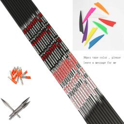 Pure Carbon Archery Seta Eixos, Pin Nock, Ponto Alvo, Composto Recurvo, Arco Tradicional, Sp350, 400, 500, 600, 700, 800, 900, ID4.2 mm - Image 2