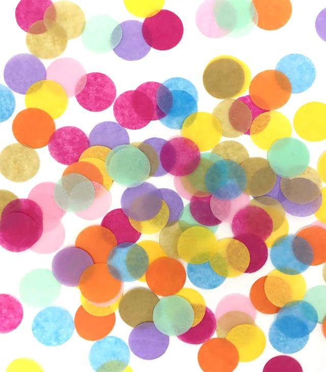 Conjunto de 30 g de confetes de papel colorido recicláveis para festas: rosa, vermelho, azul e preto para aniversário e casamento