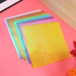 50 pçs papel iridescente quadrado brilhante origami dobrável cores de papel diy artesanato papel para guindaste de papel corte artesanato - Image 3