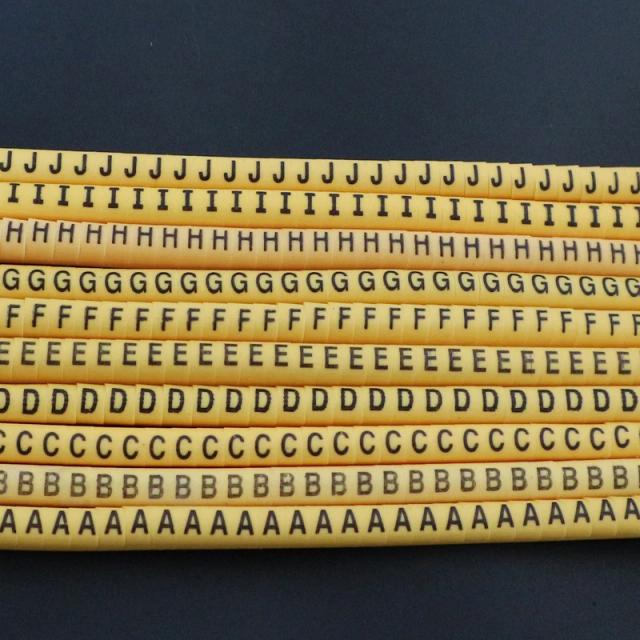 Frete Grátis em Marcadores de Cabo Amarelo para Tubulação de Fio de 0,5 a 16 mm² - 100/500 Peças Disponíveis