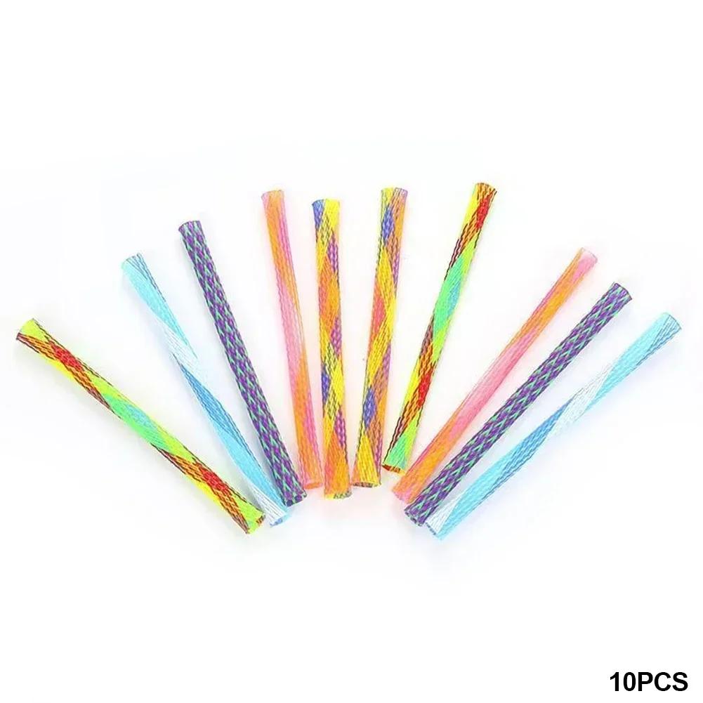 Dobrável Multi-Color Cat Bouncing Toy Stick, gatinho brinquedos interativos, Pet Supplies, Folding Spring Shape, 10 pcs - Image 1