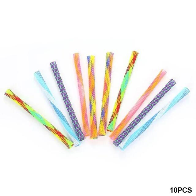 Brinquedo Interativo Dobrável Multi-Cores para Gatinhos - 10 Peças de Varinhas com Molas que Pulam