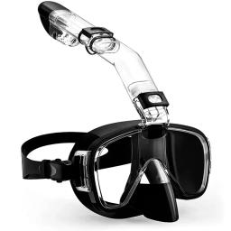 Conjunto de máscara anti-nevoeiro dobrável para adultos e crianças, sistema Full Dry Top, equipamento de mergulho profissional, natação livre - Image 1