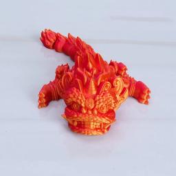 3D Impresso Lion Dance Articulado Articulado, Decoração Desktop, Ornamento Festival da Primavera Brinquedos, Casa e Escritório, 15cm - Image 5
