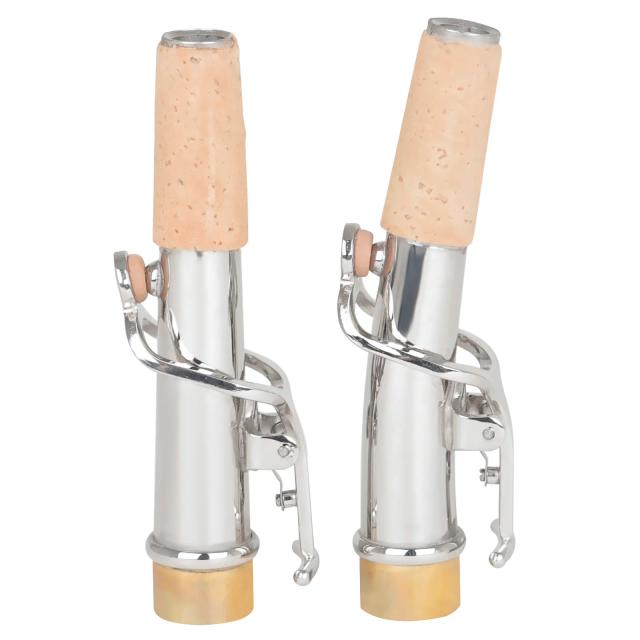 Saxofone Soprano Metal de Pescoço Curvo e Reto, Acessórios de Alta Qualidade para Treinamento em Eb ou Ec
