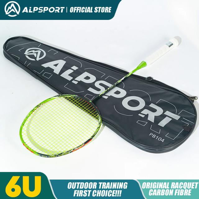 ALPSPORT Asura 6U MAX Raquete de Badminton | Fibra de Carbono | Profissional Ofensiva 6U