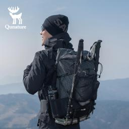 Qunature mochila leve montanhismo caminhadas mochila esporte ao ar livre 30 + 5l respirável resistente ao desgaste saco impermeável - Image 4