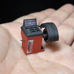 Máquina de Equilíbrio Dinâmico para Decoração Cena, Cena Miniatura, Carros Veículos Brinquedos, Decoração Modelo, 1: 64 Escala Pneu - Image 3