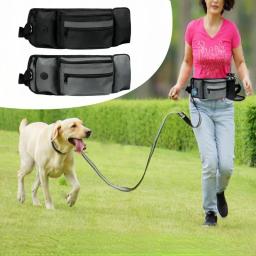 Saco portátil do deleite do cão, Bolsa de treinamento do cão com suporte de garrafa de água escondida, Poop Bag Dispenser - Image 1