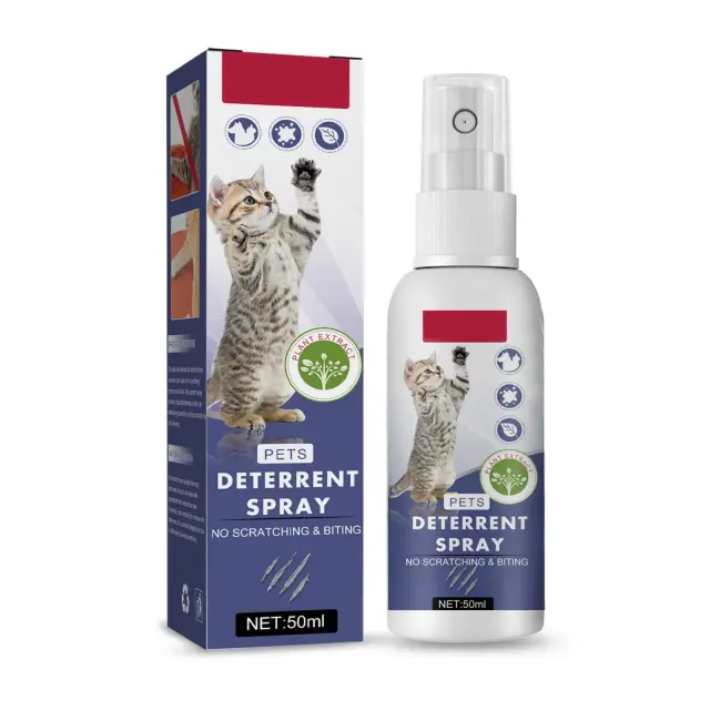 Spray Preventivo para Coceira de Pets - Proteja Sofás e Portas de Cães e Gatos com Fórmula Exclusiva de 50ml