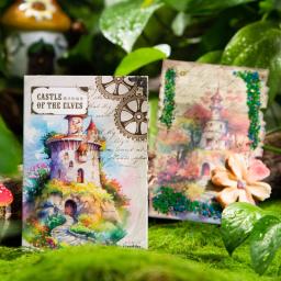 Castelo Jardim Estilo Papel Decorativo, Criatividade DIY, Álbum Diário, Material de Scrapbooking, Lixo Diário Suprimentos, 30 pcs - Image 2