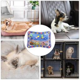 Tapete de jogo sensorial para animal de estimação, Esteira inflável para gato e cachorro, Tema do oceano, Tapete espessado com peixe - Image 5
