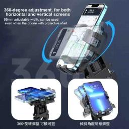 Suporte de telefone celular antiderrapante ajustável, bicicleta ao ar livre, Mountain Bike Acessórios, 360 ° Swivel - Image 3