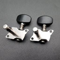 2r2l niquelado ukulele guitarra afinação pegs tuners cabeça da máquina botão preto - Image 3