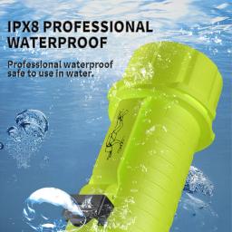 Lanterna de mergulho profissional IPX8 impermeável, luzes subaquáticas, lâmpadas LED brilhantes, tocha de mergulho para debaixo d'água, caverna do mar profundo - Image 2