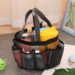 Cesta de chuveiro portátil pendurado saco de toalete respirável caixa de armazenamento adequado para banheiro dormitório universitário ginásio acampamento - Image 6