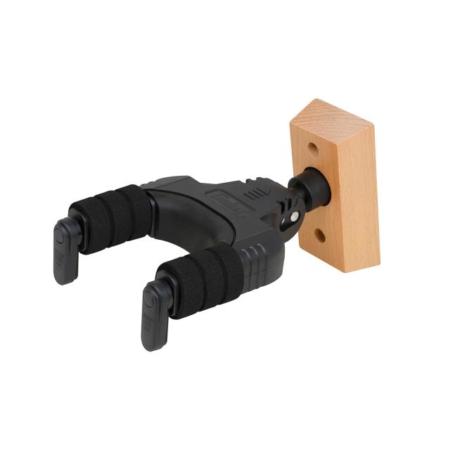 Gancho de parede de madeira para guitarra e ukulele com fecho automático - acessórios para instrumentos musicais