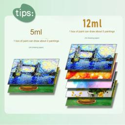 Conjunto de Tinta Acrílica Profissional em Tubos Grandes de 12ml, Pinturas Retratos em Tela, Cores Ricas Vívidas, Artistas, Estudantes, Iniciantes - Image 5