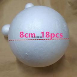 Modelagem branca bolas redondas para artesanato decorativo, espuma de isopor de poliestireno, decorações de Natal, 1 cm, 2 cm, 3 cm, 4 cm, 5 cm, 7 cm, 8 cm, 9 cm, 12 centímetros, 15 centímetros, 20 centímetros, 30 centímetros - Image 2