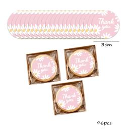 Adesivos de papel com flor rosa, 50pcs, cartas penduradas, para aniversário, decorações de festa de casamento, presentes diy, embrulho - Image 3
