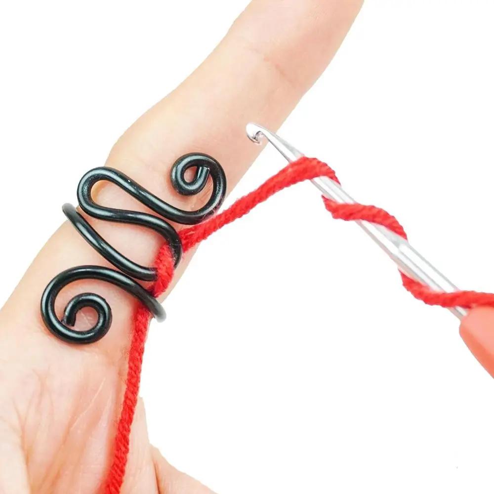 Anel de tensão artesanal Crochet Gancho ajustável Acessórios para tricô de fios para amantes de crochê - Image 1